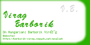 virag barborik business card
